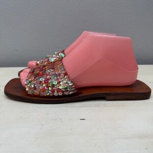 Mystique Pink Bejeweled Slide Size 10